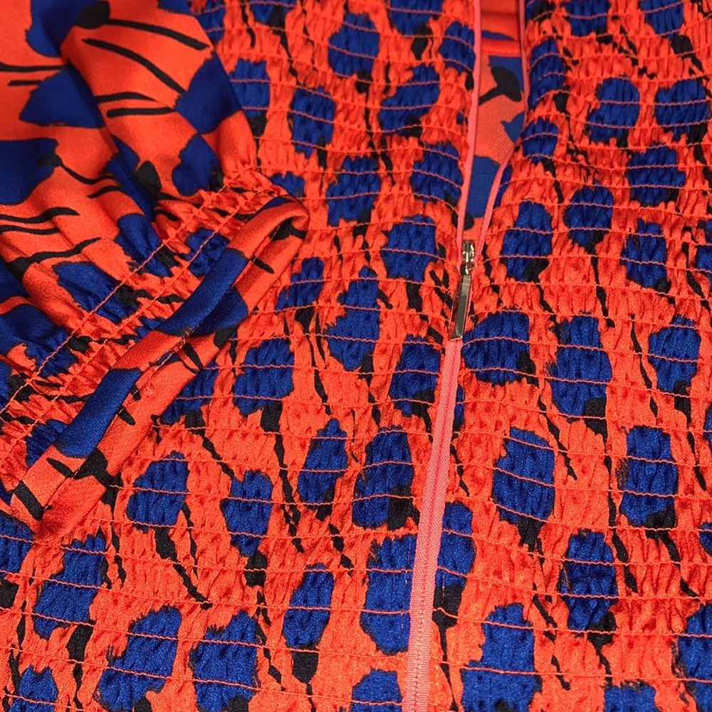 ♠️💃 kate spade NY Women’s Poetic Floral Smocked Dress,  Tamarillo Orange - Picture 7 of 10